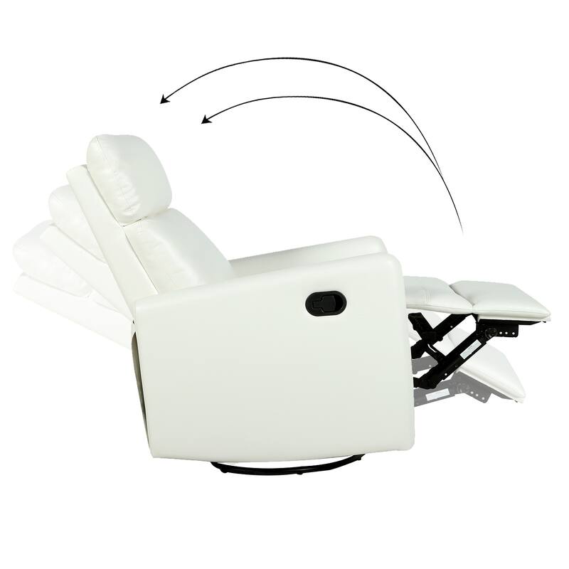 Lyle Manual Swivel Recliner with Metal Base