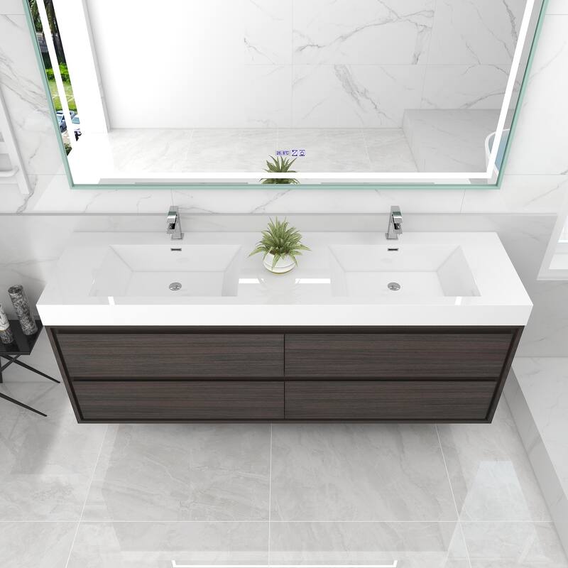 Morava 72" Floating Vanity with Double Sink - 72