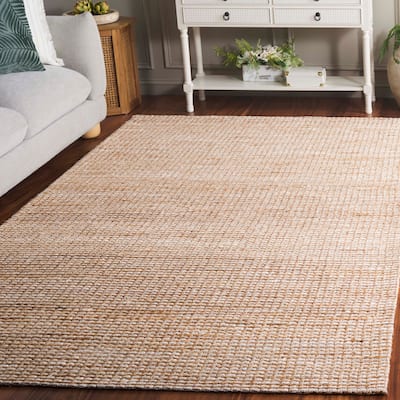 SAFAVIEH Flatweave Natural Fiber Bessi Farmhouse Hemp Rug