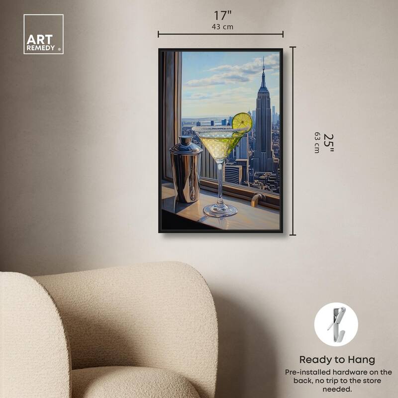 Classy Drink in NYC Canvas by Art Remedy