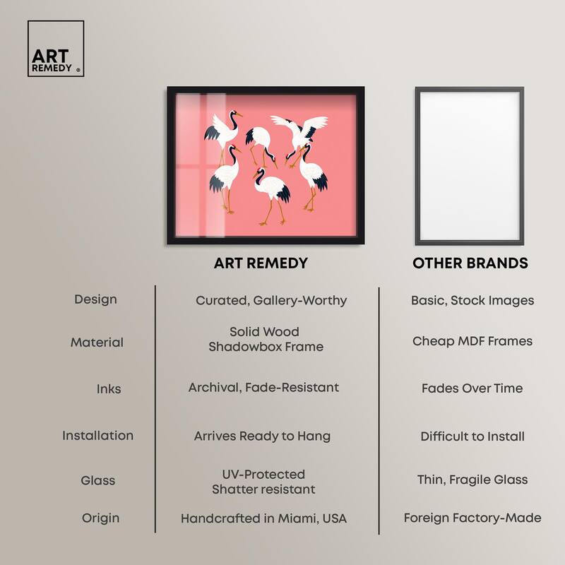 Crane Chorus Shadowbox by Art Remedy