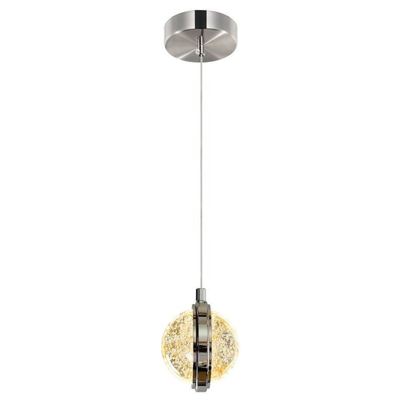 Salvador 4 in LED Integrated Polished Nickel Pendant - Polished Nickel
