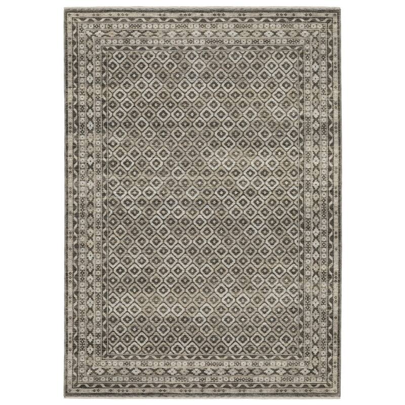 HomeRootsDiamond Traditional Rectangle Area Rug