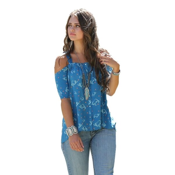 women's short sleeve western shirt