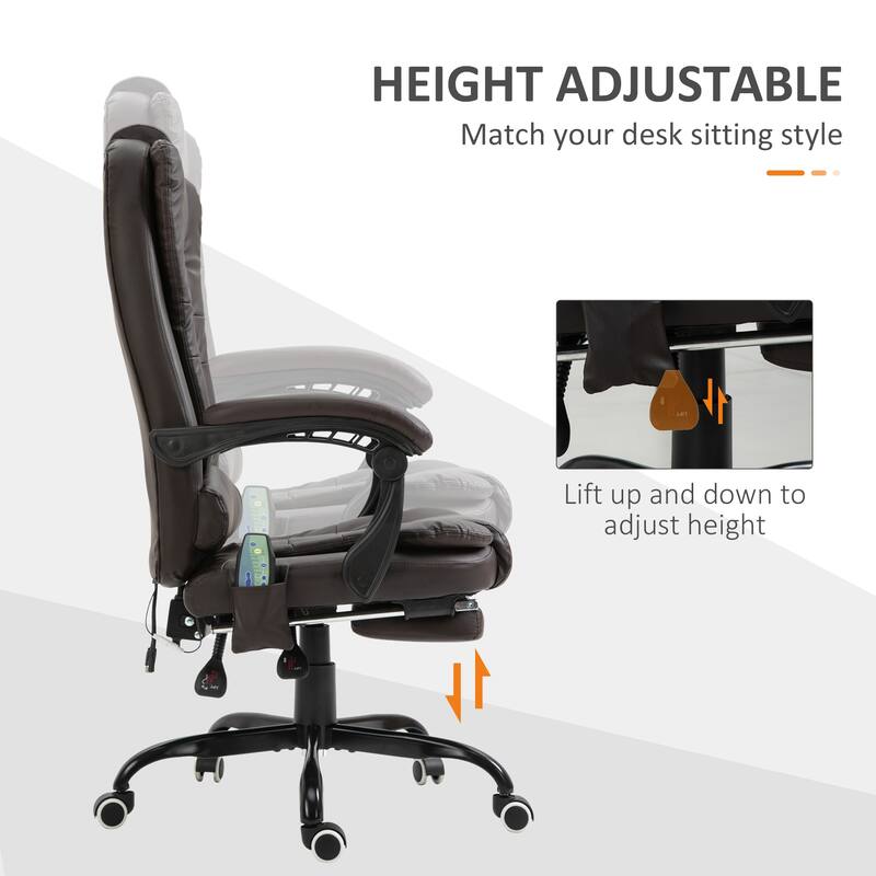 Adjustable Massage Office Massage Chair with Recline Footrest High Back Support and Remote Control