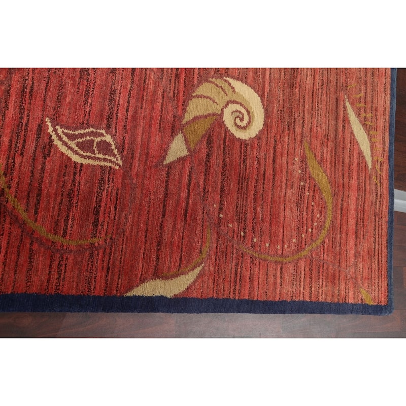 Vegetable Dye Nepalese Oriental Home Decor Area Rug Wool Hand-knotted - 6'2" x 9'1"