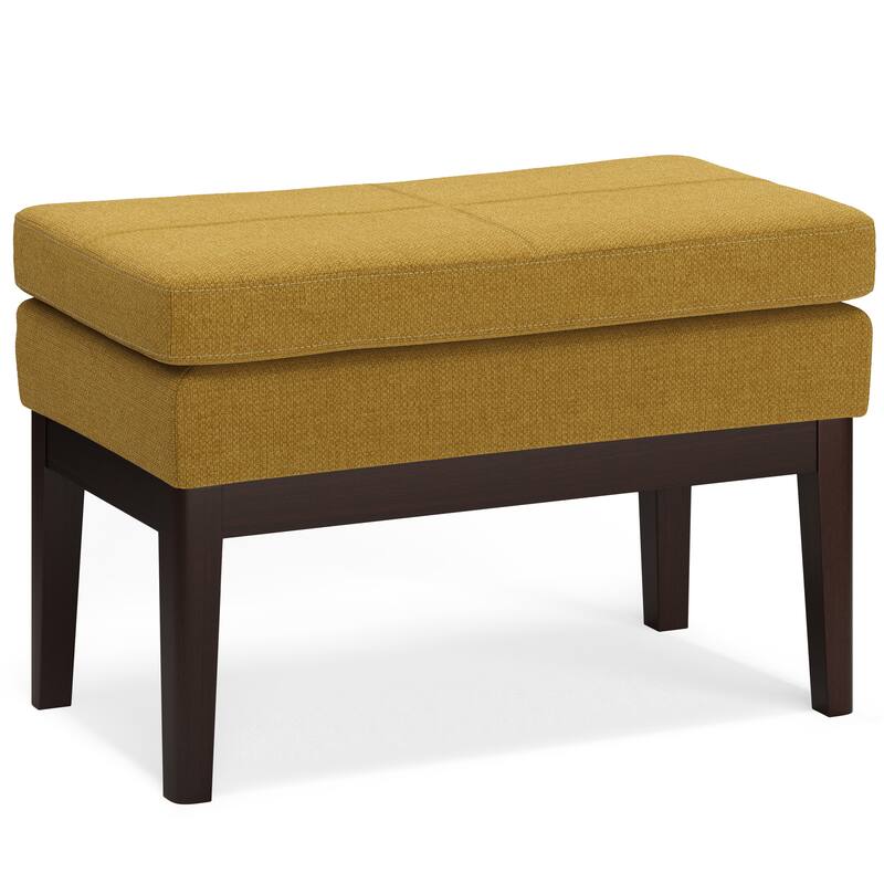WYNDENHALL Bragg 27 inch Wide Mid Century Small Ottoman Bench
