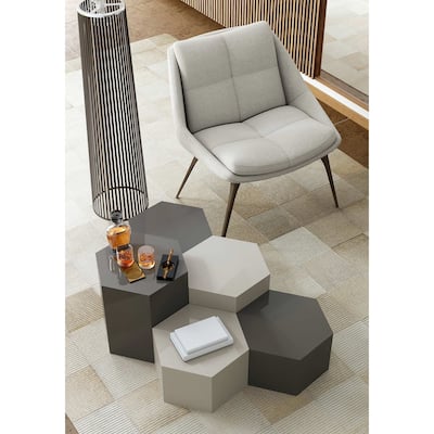 Centre 18in. Occasional Table in Glossy Dark Gull Gray