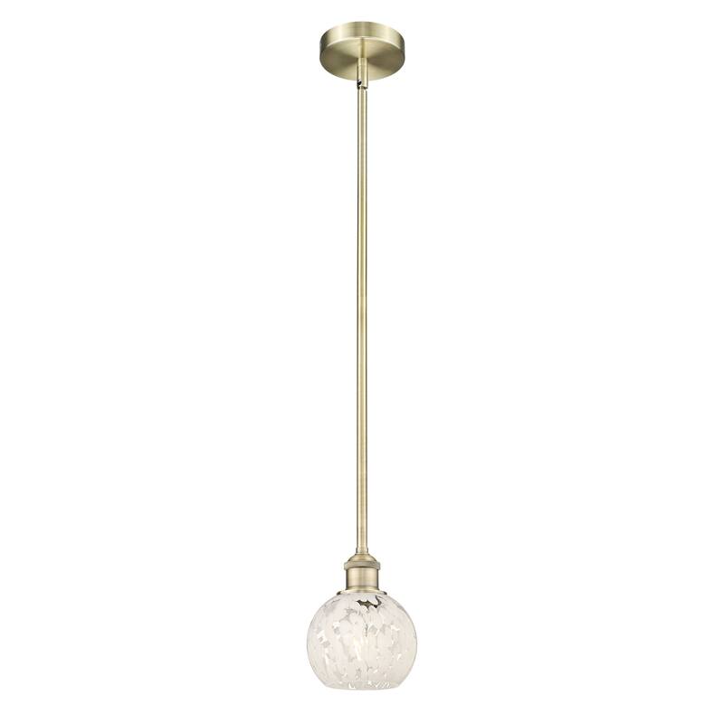 Innovations Lighting 616-1S 8 6 White Mouchette Pendant White