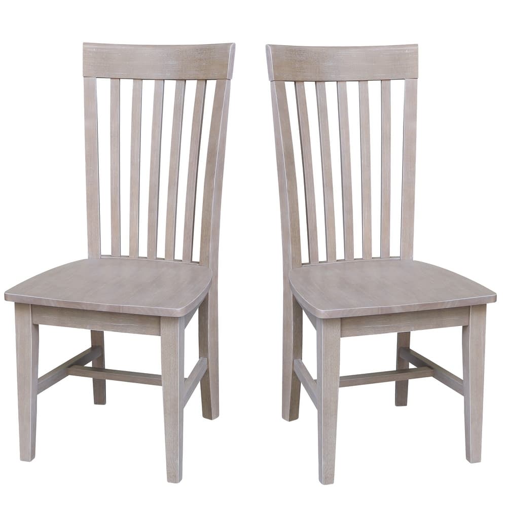 Solid Wood Tall Mission Dining Chairs, Set of 2