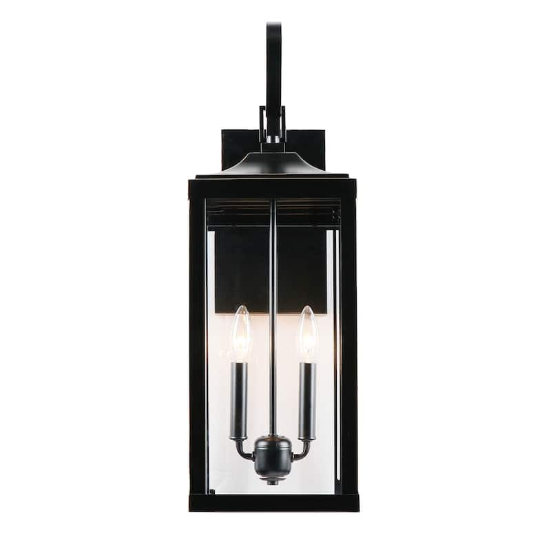 2 Light Outdoor Wall Lantern in Imperial Black
