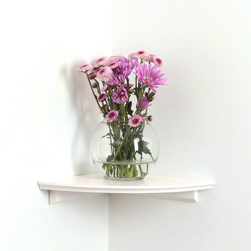InPlace 11.8 in W x 11.8 in D White Corner Shelf Kit