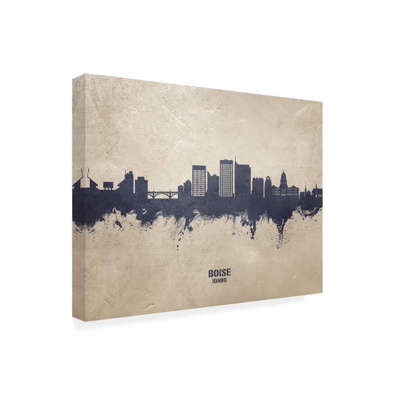 Michael Tompsett 'Boise Idaho Skyline Concrete' Canvas Art