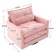 preview thumbnail 13 of 47, GALDWIN Chenille Upholstered 360°Degree Swivel Mid Century Modern Arm Chair for Living Room