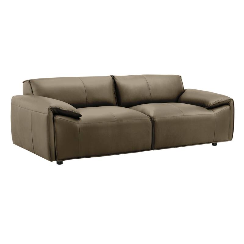 Tanner Top Grain Leather Loveseat, Sofa, or Living Room Set with Padded Arms