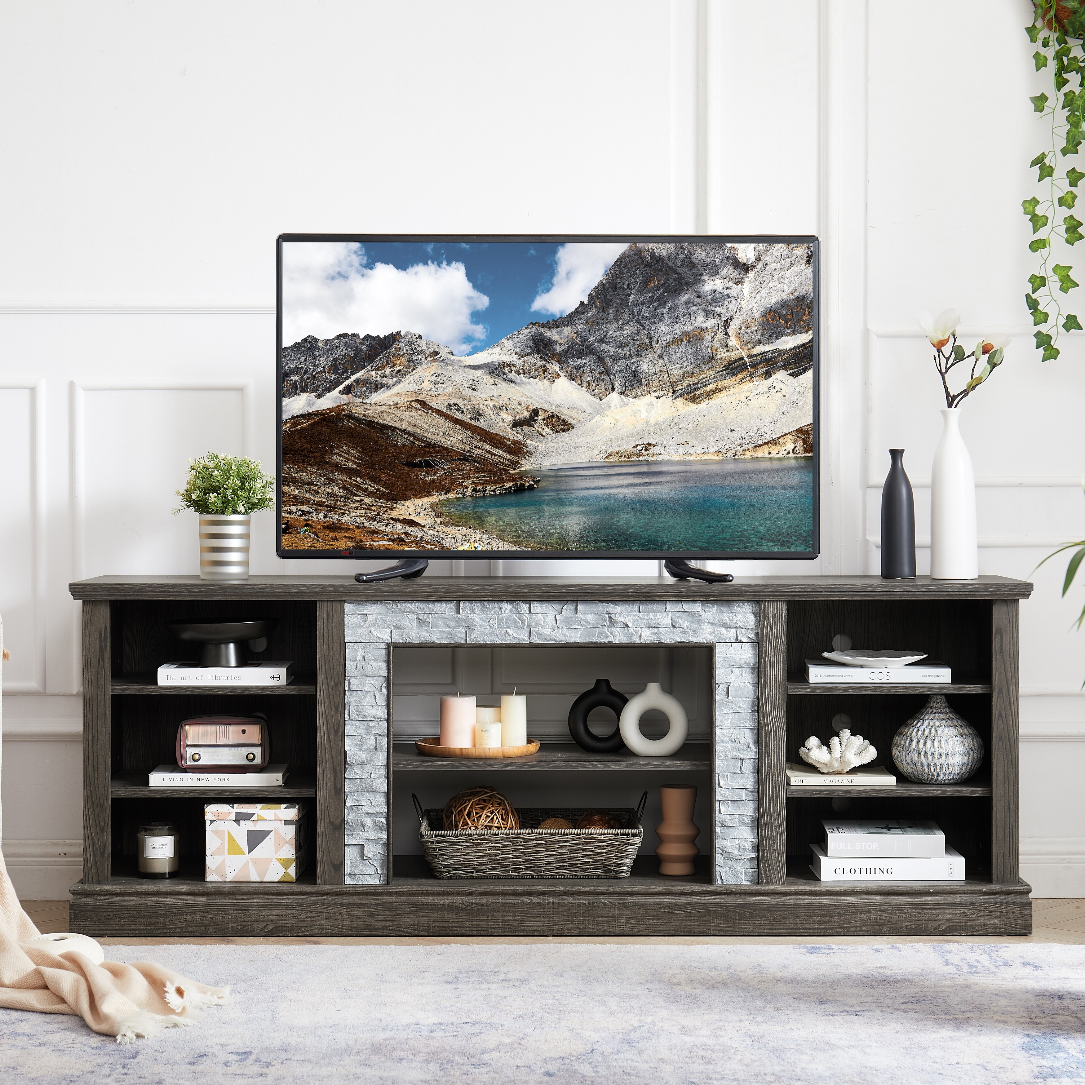 Tv stand organizer discount