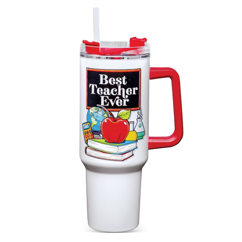 Best Teacher Ever Unique 40 oz. Stainless Steel Tumbler - 5.81 x 12.5 x 4
