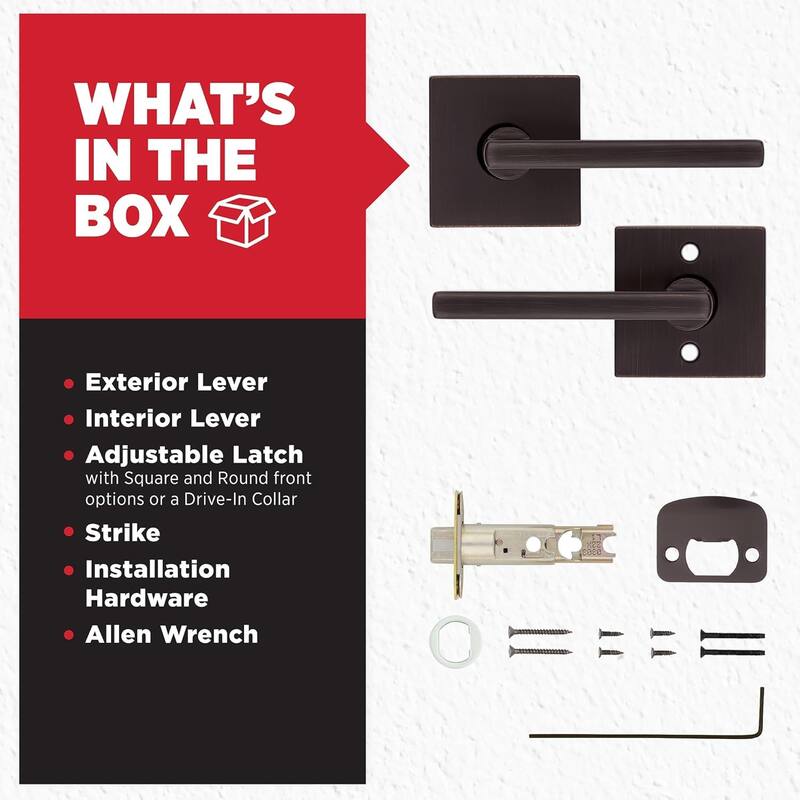 Kwikset Halifax Interior Passage Door Handle, Lever For Closet and Hallway Doors