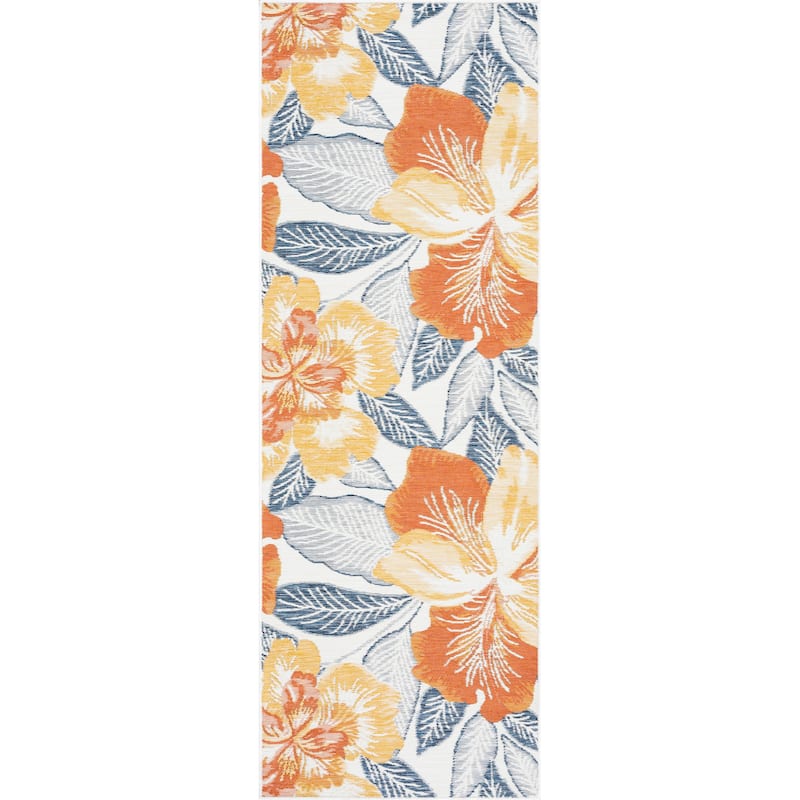 Alfresco Nautical & Coastal Floral & Botanical Reversible Indoor/Outdoor Area Rug