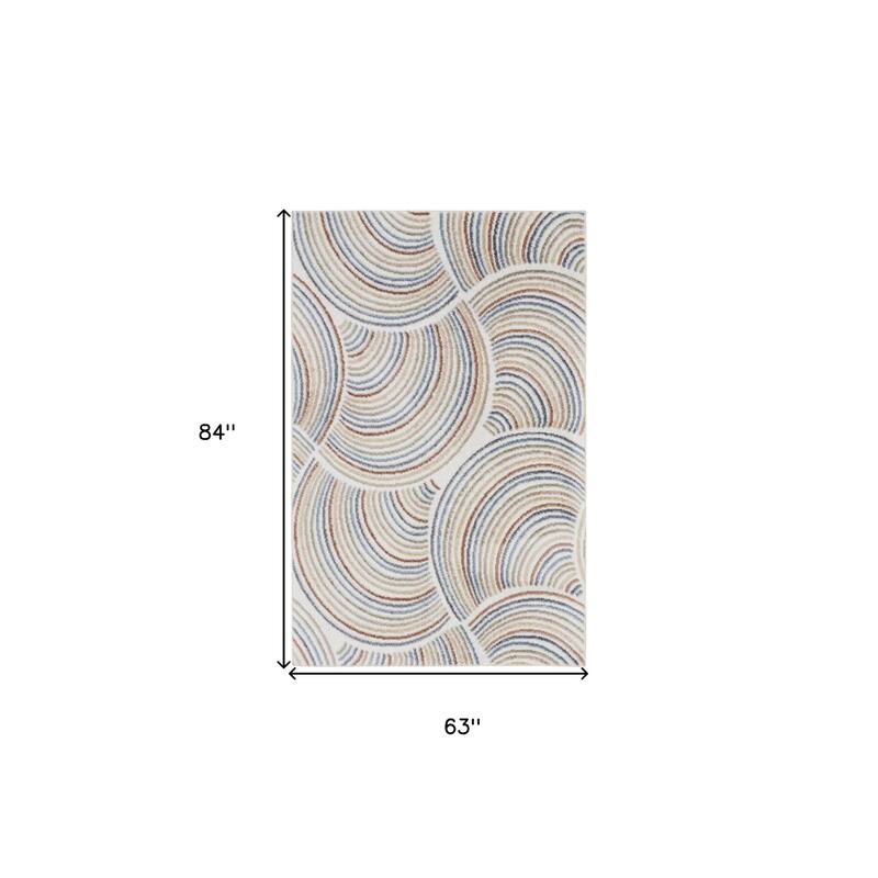 Pifom Power Loomed Geometric Modern Low Pile Area Rug By HomeRoots