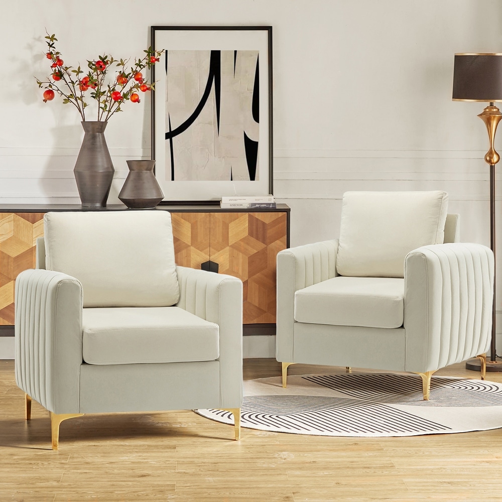 Ivory accent chair online set of 2