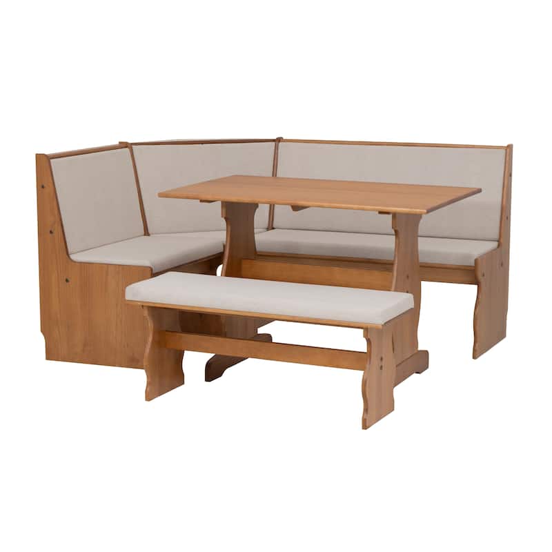 Hannah Breakfast Nook 3-piece Dining Set