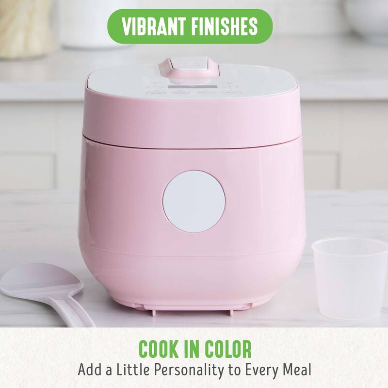 GreenLife Healthy Ceramic Nonstick Rice & Grains Cooker, Yellow