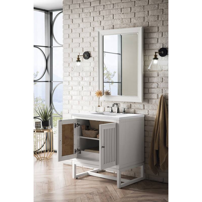 James Martin Vanities Athens 30" Single Vanity Cabinet, Glossy White