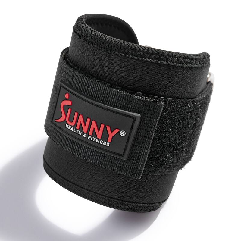 Sunny Health & Fitness Multi-Function Workout Ankle Straps - NO. 091 - Black - 20.7L x 4W x 0.35H