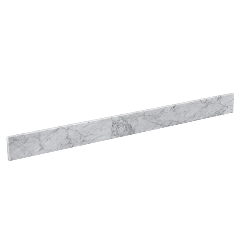 48 in. Marble Backsplash in Carrara White