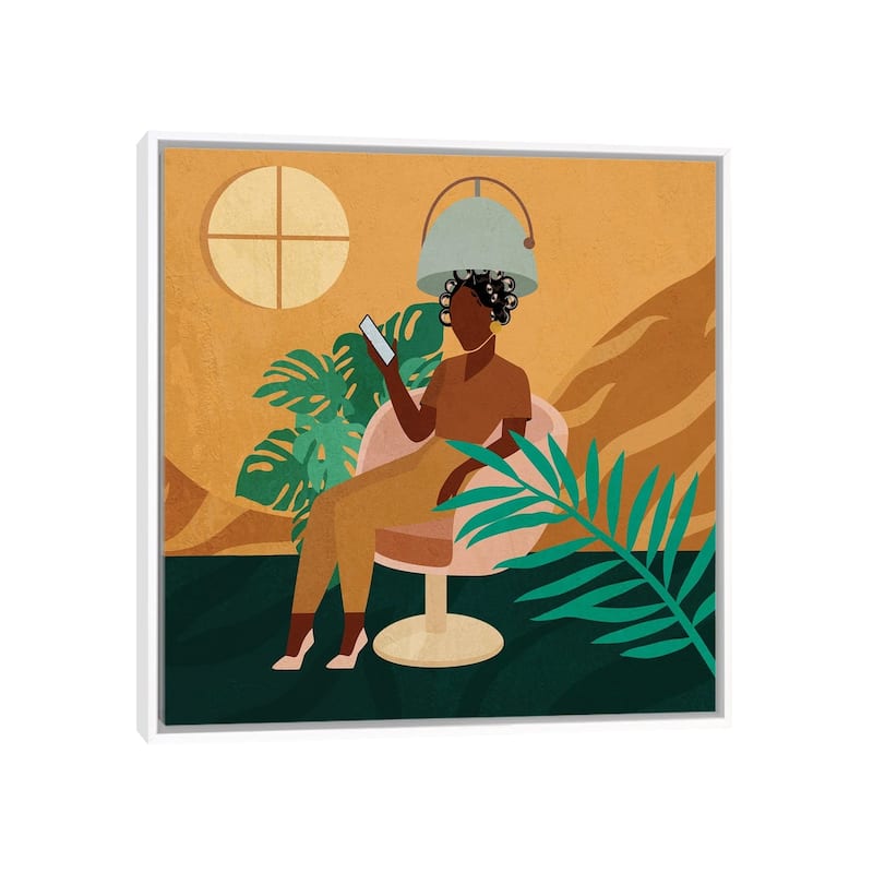 iCanvas "Salon No. 3" by Domonique Brown Framed Canvas Print - White - 18x18