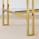 preview thumbnail 7 of 9, 25" Seat Height Upholstered Chenille Gold Metal Counter Stool