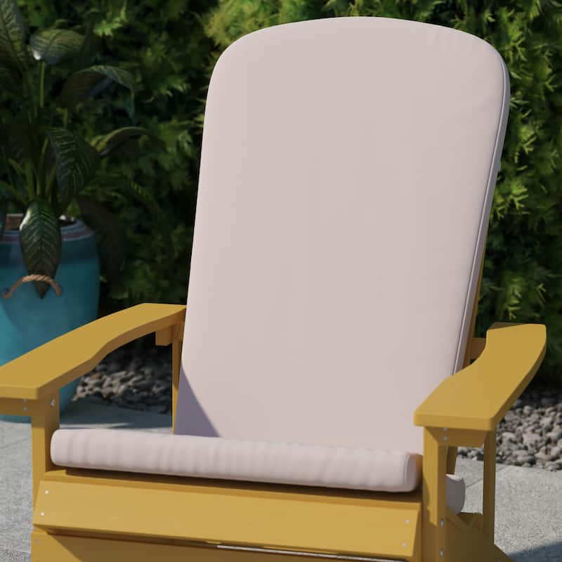 Set of 2 All-Weather High Back Adirondack Chair Cushions - Cream