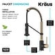 preview thumbnail 99 of 147, Kraus Bolden 2-Function 1-Handle Commercial Pulldown Kitchen Faucet