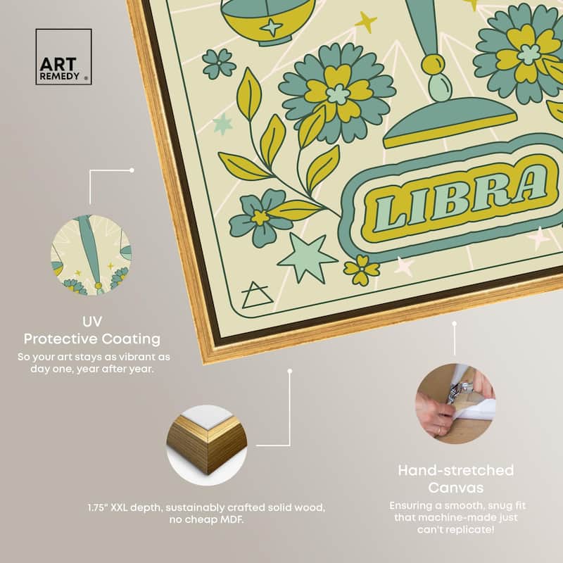 Libra Stars Card Canvas by Art Remedy