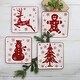 preview thumbnail 3 of 3, Euro Ceramica Winterfest 4 Piece 8" Dessert / Salad Plates Set