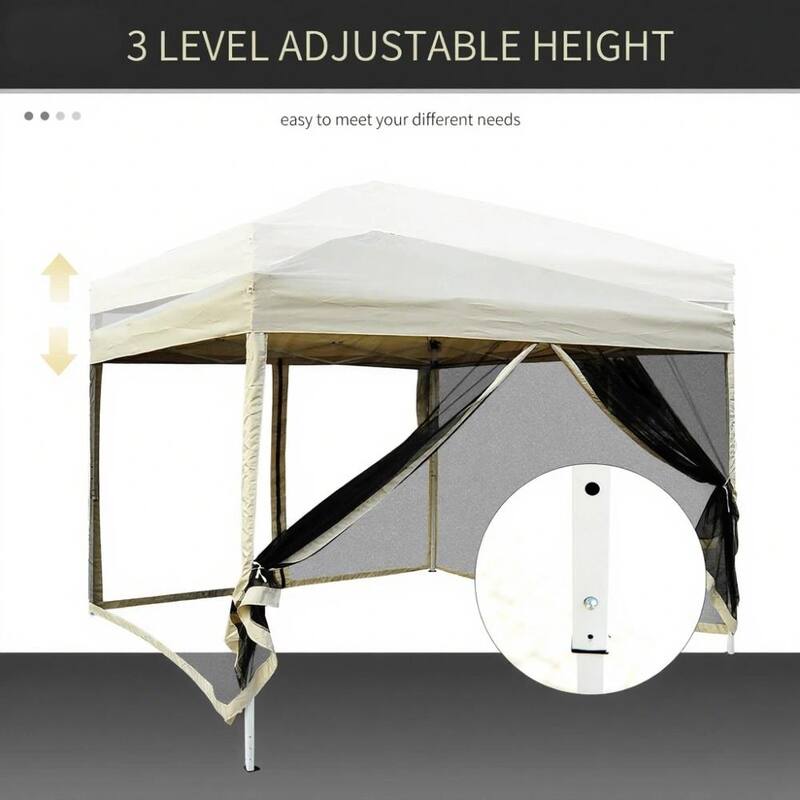 GDFStudio - Portable Outdoor 10'x10' Instant Canopy Tent with Netting