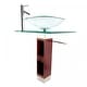 preview thumbnail 12 of 14, Bohemia Glass Pedestal Sink 23.6 Inch with Chrome Faucet and Towel Bar Renovators Supply