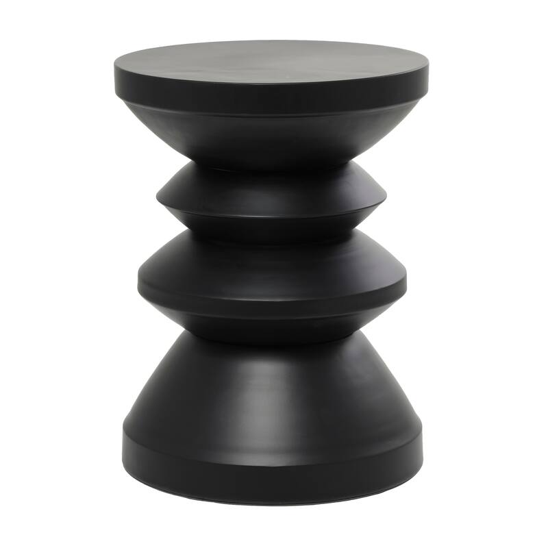 Black Metal Art Deco Inspired Accent Table