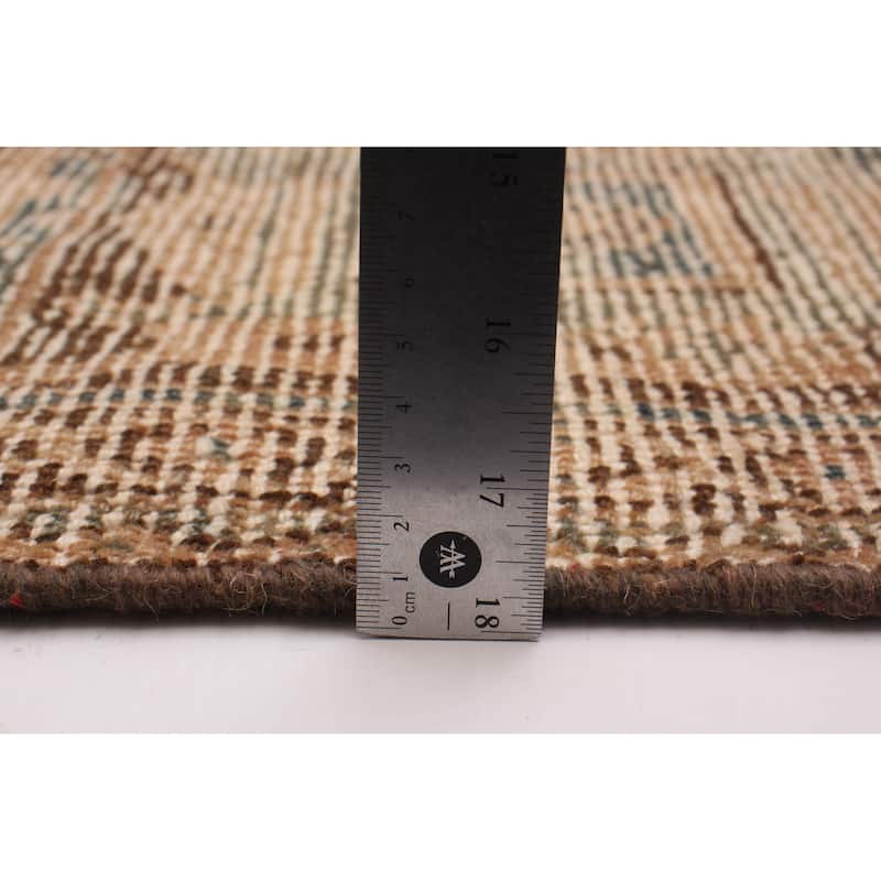 ECARPETGALLERY Hand-knotted Antalya Vintage Tan Wool Rug - 7'5 x 11'1