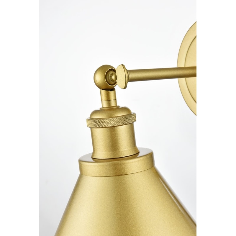 Brunt 1 Light Black Plug In Wall Sconce