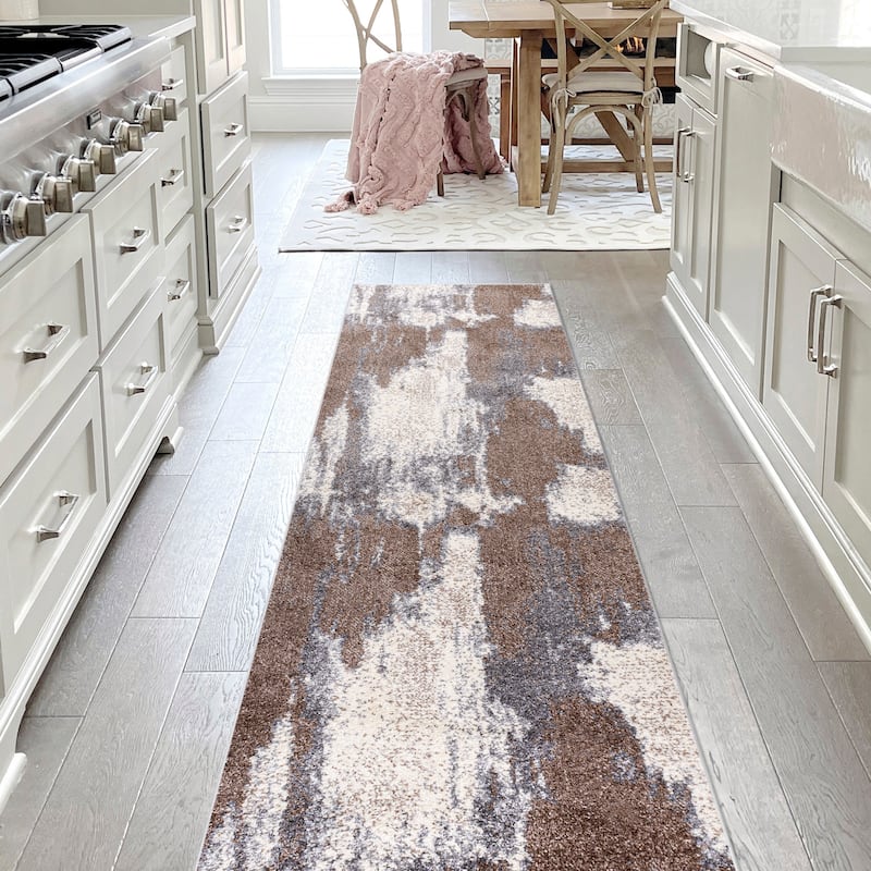 JONATHAN Y Sloane Contemporary Bohemian Abstract Marble Area Rug