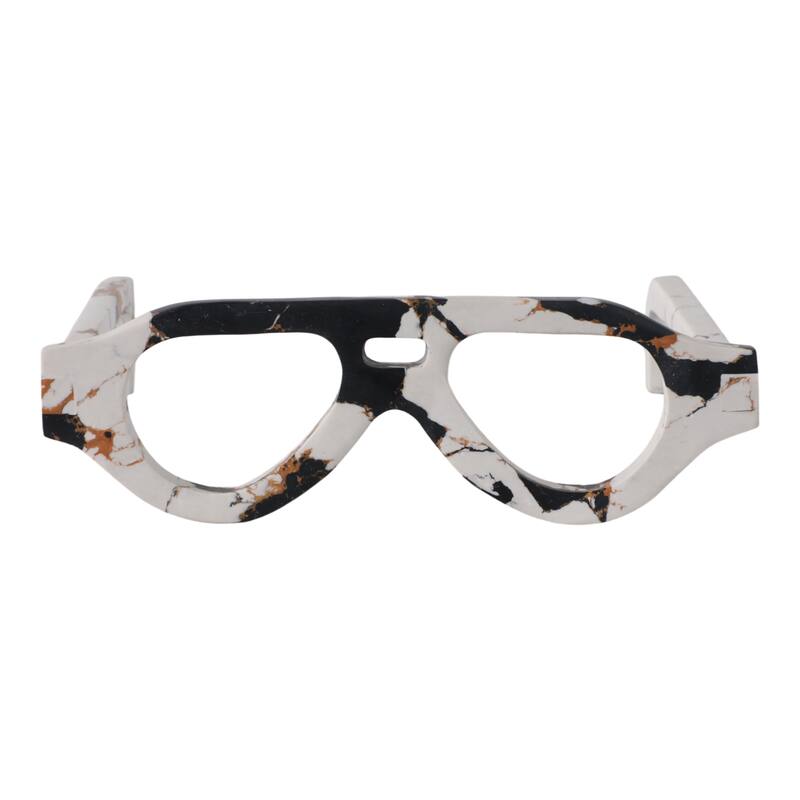 Stone Decorative Eyewear Design Sculpture Trendy Valencia Design - 9" x 8" x 3"