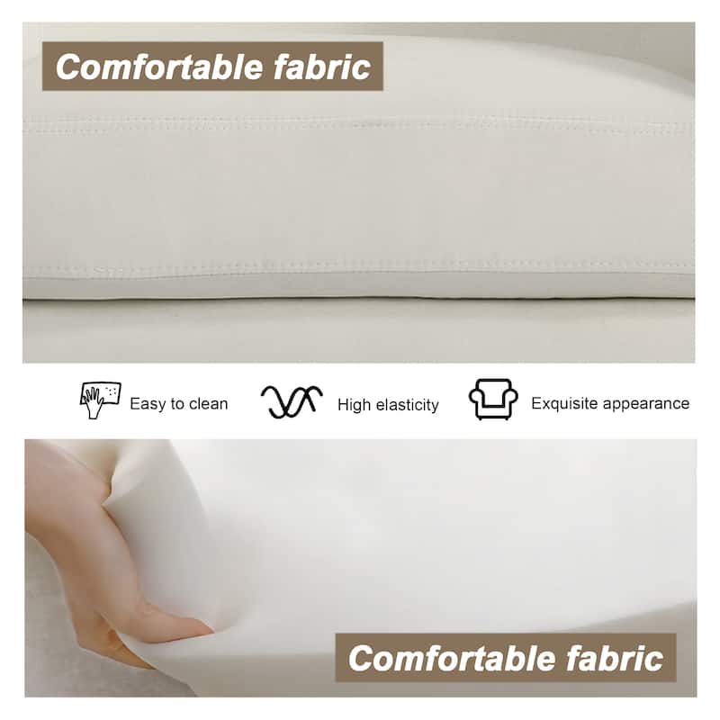 UIXE 360° Swivel Barrel Accent Chair Velvet Armchair For Living Room