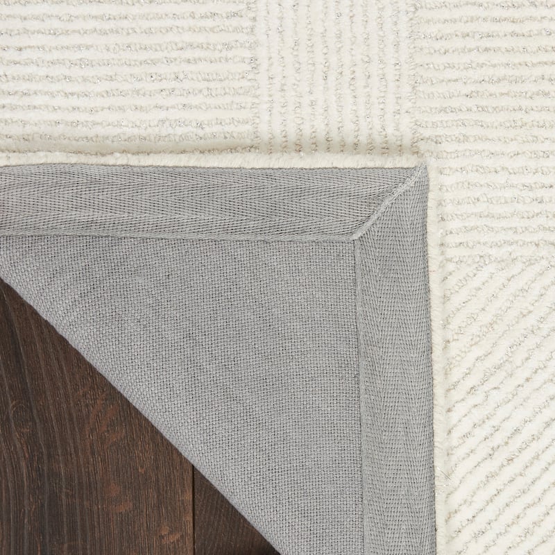Michael Amini Abstract Linear Shimmer Area Rug