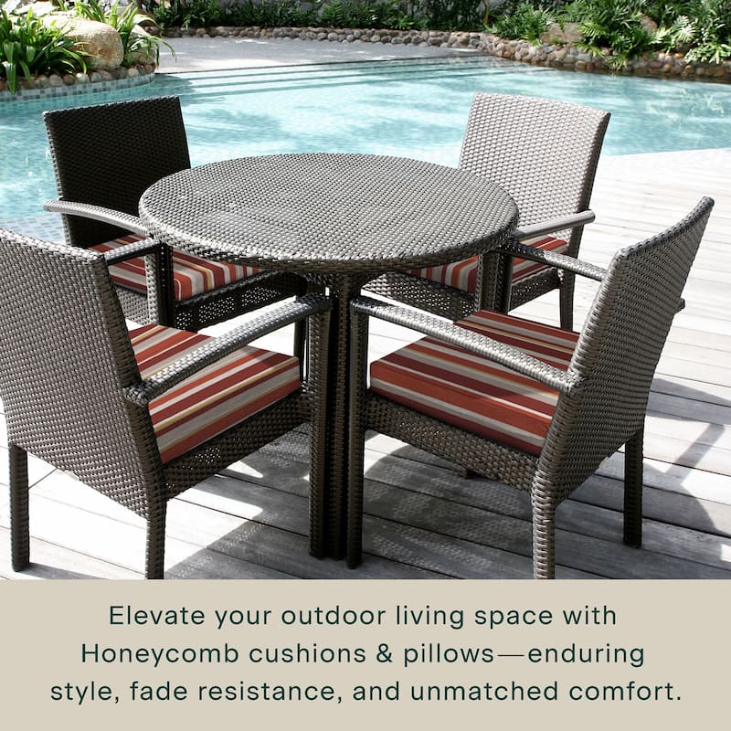 Outdoor Premium Dining Seat Cushion (2-Pack) - 20" wide x 20" deep x 4" thick