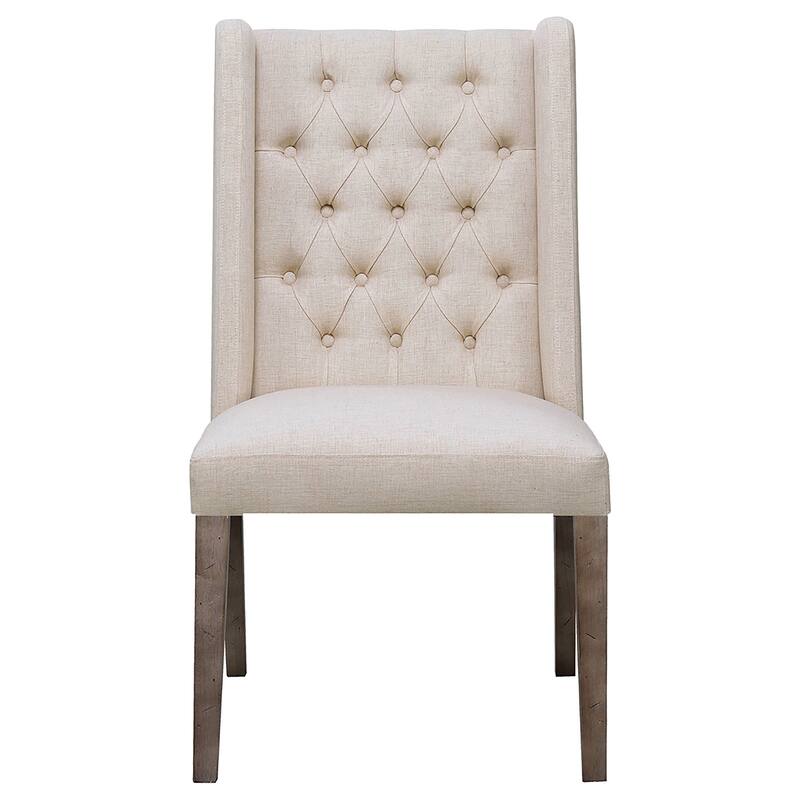Bexley Beige Fabric Upholstered Dining Side Chair (Set of 2)