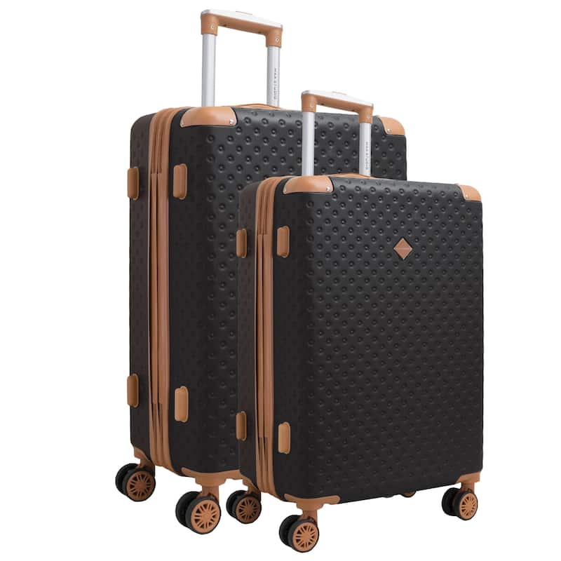 Max Studio Tufted ABS 2-Piece Hard-Sided Luggage Set