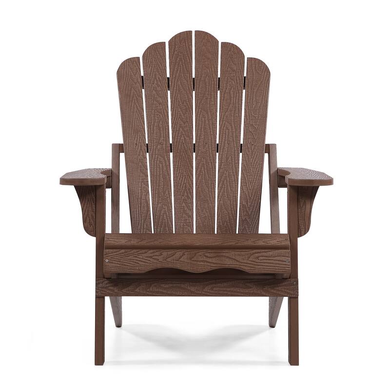 Haven Folding Poly Resin Plastic Adirondack Chair