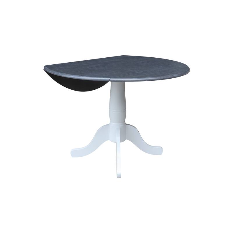 42" Round Pedestal Dual Drop Leaf Table